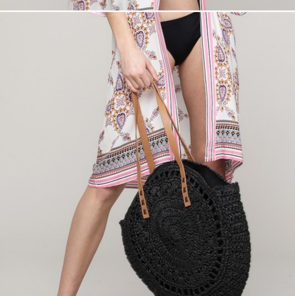 Round woven shoulder bag - Picture 4 of 4